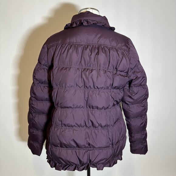 Donatella Purple Goose Down Puffer Jacket Winter Coat Zip Up Womens Size Medium - Picture 4 of 13